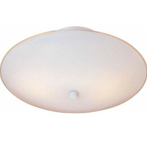 Two light round ceiling fixture in cream and white, brand new in box